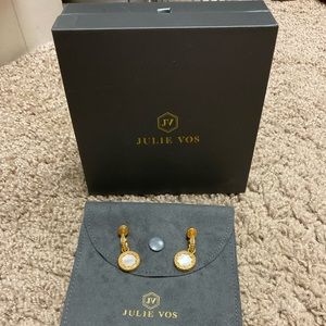 Julie Vos Trieste Coin Hoop and Charm Earrings